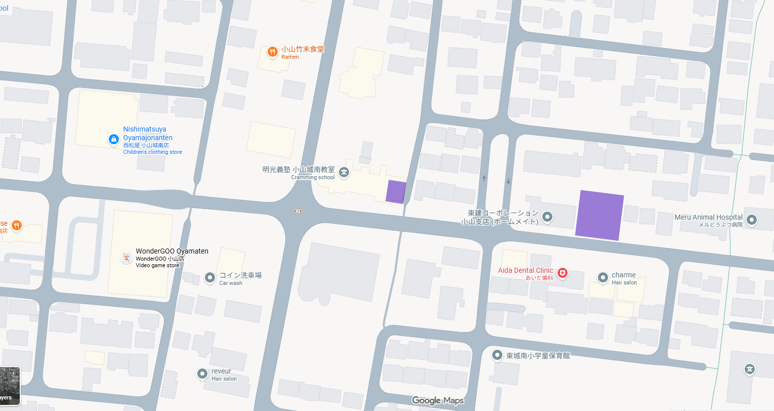 Location map: SECA CARDS is marked on the left; customer parking is marked on the right.